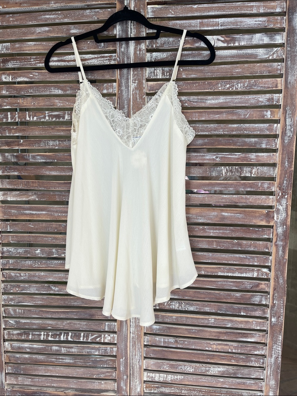 ODDY Cream Lace Trim Camisole
